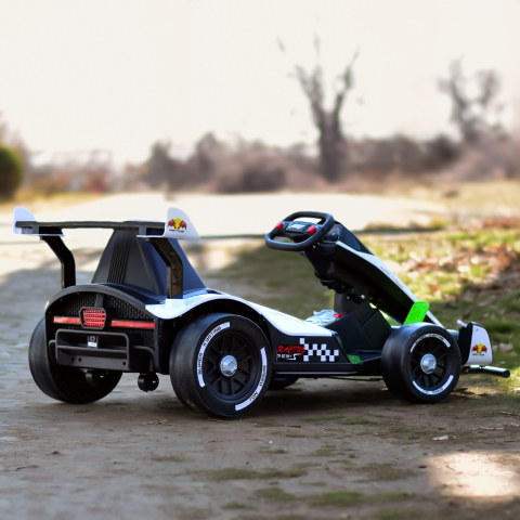 Electric ride-on kart for children between 3-11 years, Racing F1, 500W, 24V, remote control, white [5]