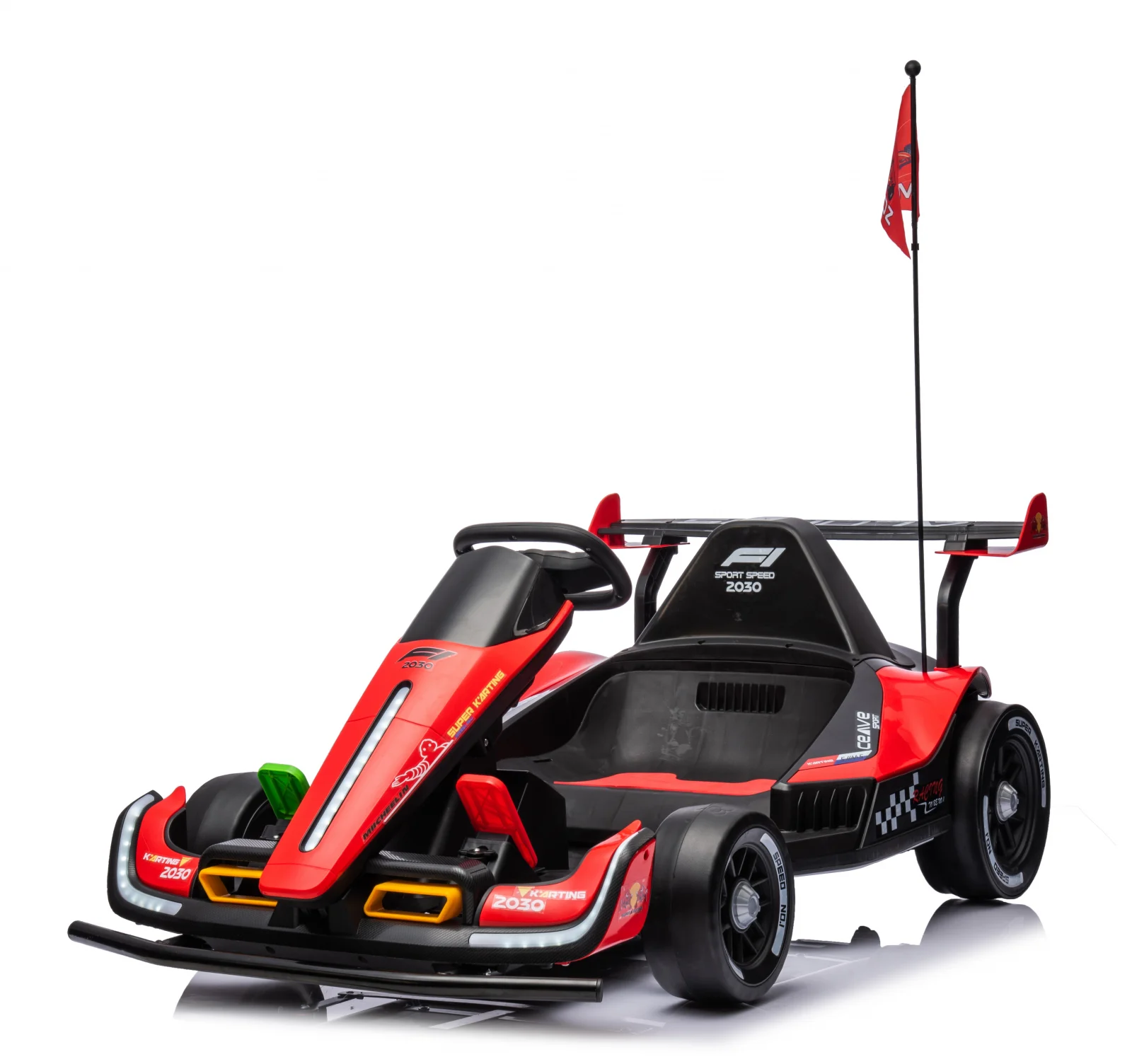Electric Ride-On cars - Electric ride-on kart for children between 3-11 years, Racing F1, 500W, 24V, remote control, red