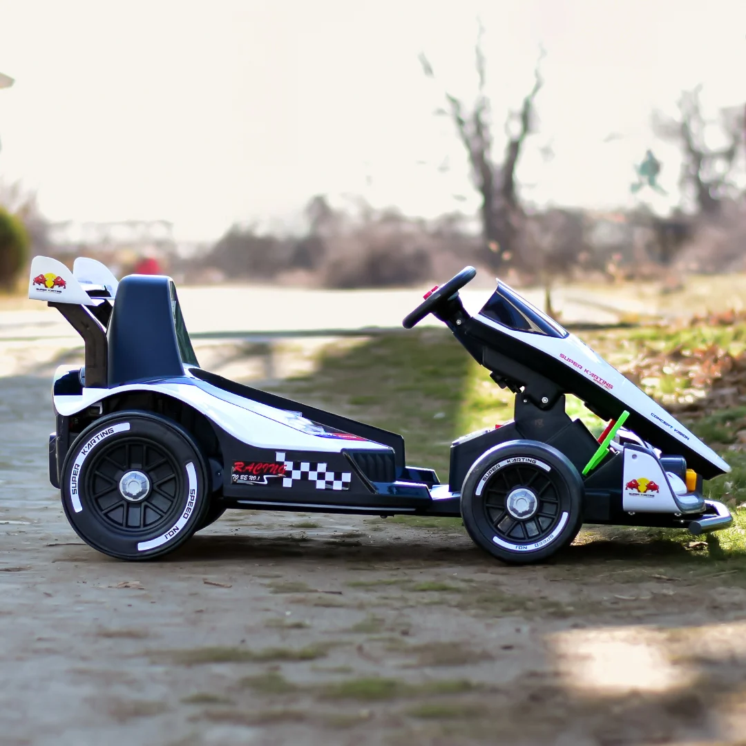Electric ride-on Kart for children, Racing F1, 3-11 years, 90W, 12V, remote control, white [4]