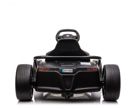 Electric ride-on kart for kids, 500W, 24V, soft wheels, drift function, white [9]