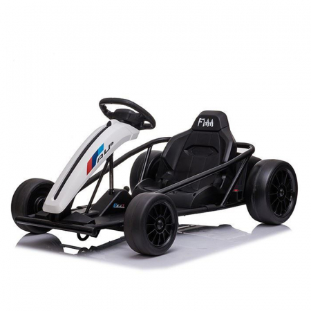 Masinute electrice - Go Kart electric pentru copii SX1968, 500W putere, 24V, roti moi, alb