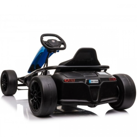 Electric ride-on kart for kids, 500W, 24V, soft wheels, drift function, blue [11]