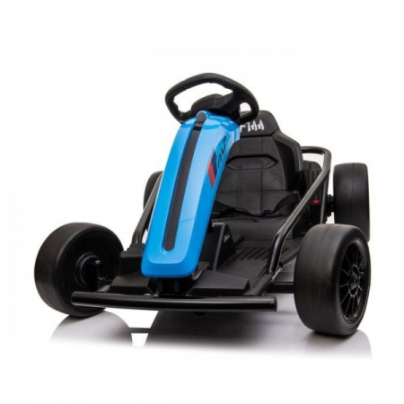 Electric ride-on kart for kids, 500W, 24V, soft wheels, drift function, blue [10]
