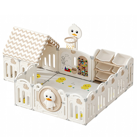 Jucarii de interior si exterior - Loc de joaca pentru copii Kinderplay Lovely Duck, bej