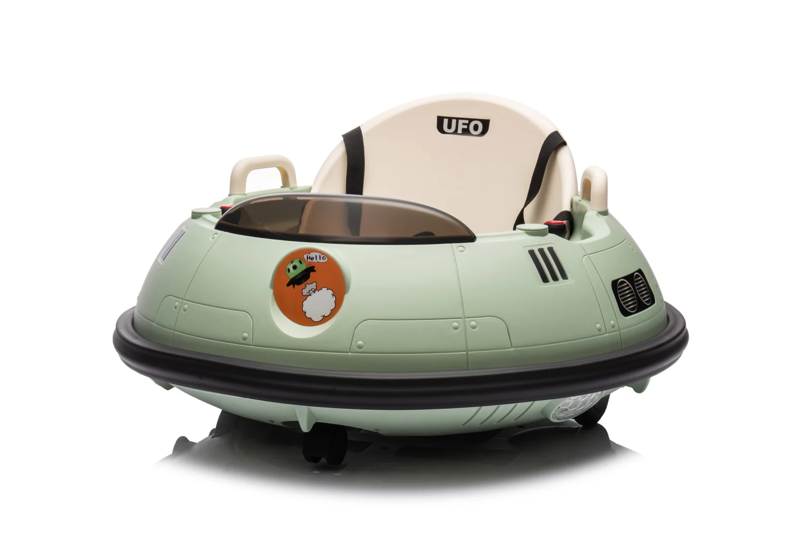 Masinuta busitoare copii, Solley UFO 360, cu telecomanda, 80W 12V, verde [9]