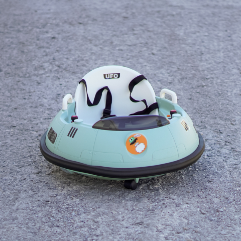 Masinuta busitoare copii, Solley UFO 360, cu telecomanda, 80W 12V, verde [1]