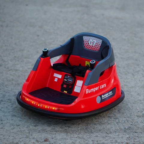 Masinuta busitoare cu telecomanda, Bumper, 70W 12V, rosie [1]