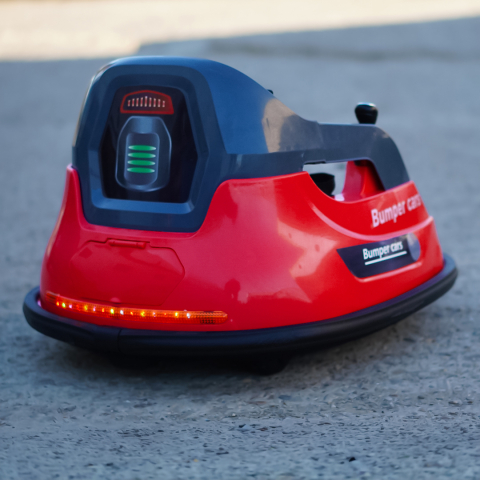 Masinuta busitoare cu telecomanda, Bumper, 70W 12V, rosie [9]