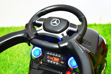 Licensed Ride-On car for children Mercedes GLC63 AMG 3 in 1 with handle, premium equiped, black [6]
