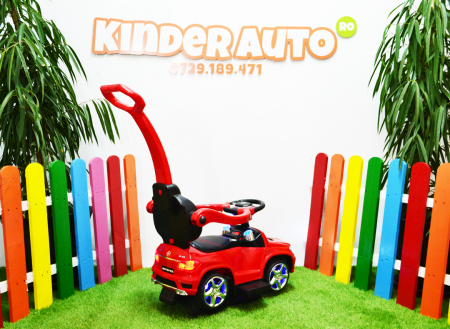 Licensed Ride-On car for children Mercedes GLC63 AMG 3 in 1 with handle, premium, red [4]