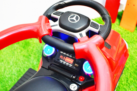 Licensed Ride-On car for children Mercedes GLC63 AMG 3 in 1 with handle, premium, red [6]