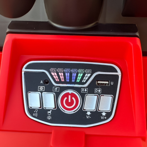 Electric ride-on Fire-Truck for children, remote control included, 140W, 12V battery, bluetooth, red [14]