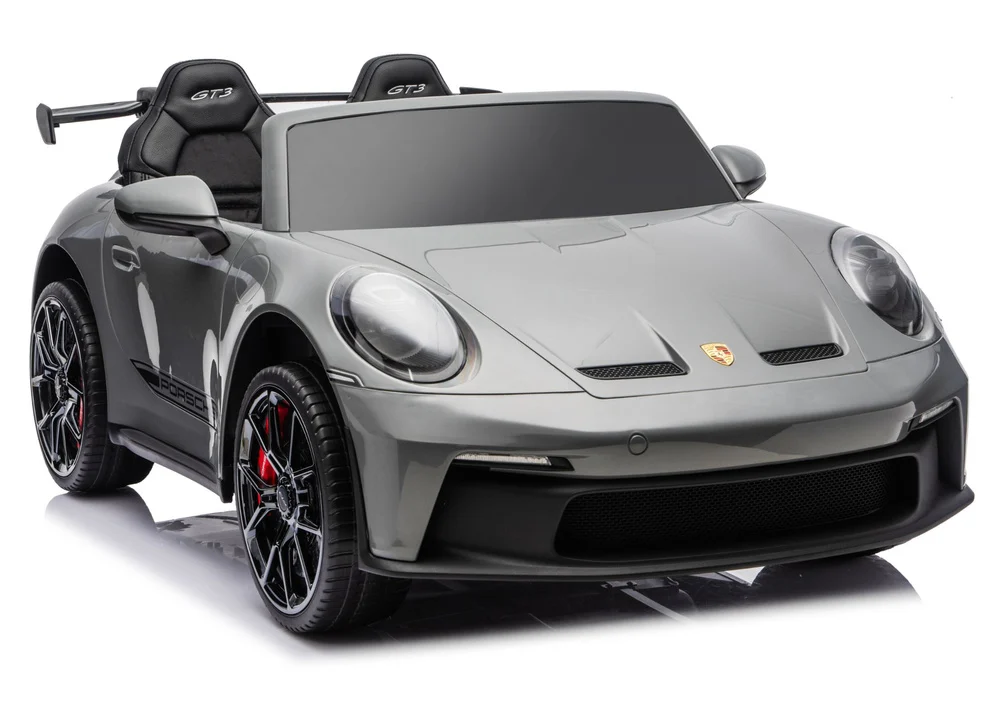 Electric Ride-On Car for 2 Children, Porsche 911 GT3, 320W, 24V 14Ah, Grey [1]