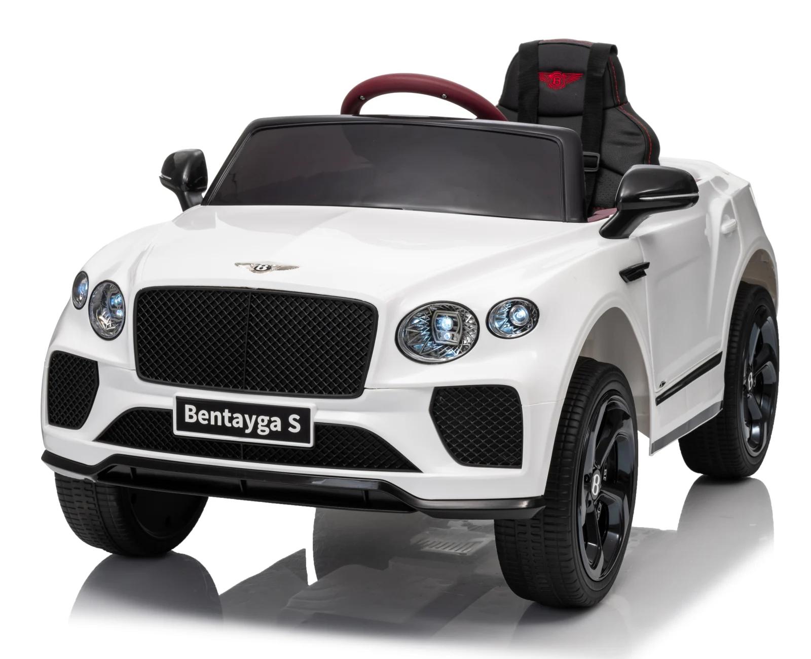 Licensed Ride On cars - Bentley Bentayga S 4x4 Electric Ride-On Car for Children, 120W, 12V, Premium Edition, white