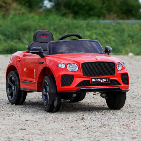 Masinuta electrica 4x4 copii, Bentley Bentayga S, 120W, 12V, premium, rosie [1]