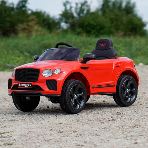 Masinuta electrica 4x4 copii, Bentley Bentayga S, 120W, 12V, premium, rosie [3]