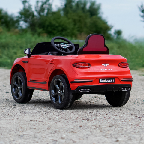 Masinuta electrica 4x4 copii, Bentley Bentayga S, 120W, 12V, premium, rosie [6]