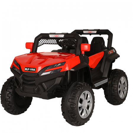 Electric Ride-On cars - Children electric ride-on car Kinderauto BJF119A, 4x4, 120W, leather seat, red