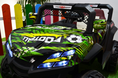 Kids electric Ride-On car 4x4 Kinderauto BJF119A, 12V, 120W, leather seat, green [15]