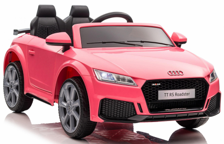 Licensed electric ride-on Audi TTRS Roadster 70W 12V, EVA wheels, leather seat, pink [1]