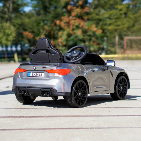 Masinuta electrica Bmw M4, 12V, PREMIUM, gri vopsit [8]