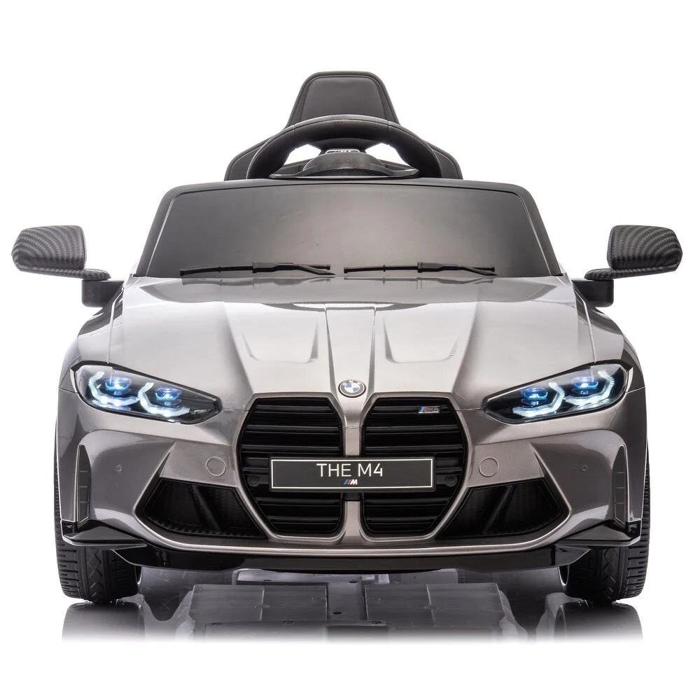 Masinuta electrica Bmw M4, 12V, PREMIUM, gri vopsit [4]