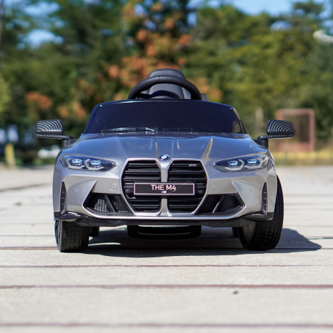 Masinuta electrica Bmw M4, 12V, PREMIUM, gri vopsit [2]