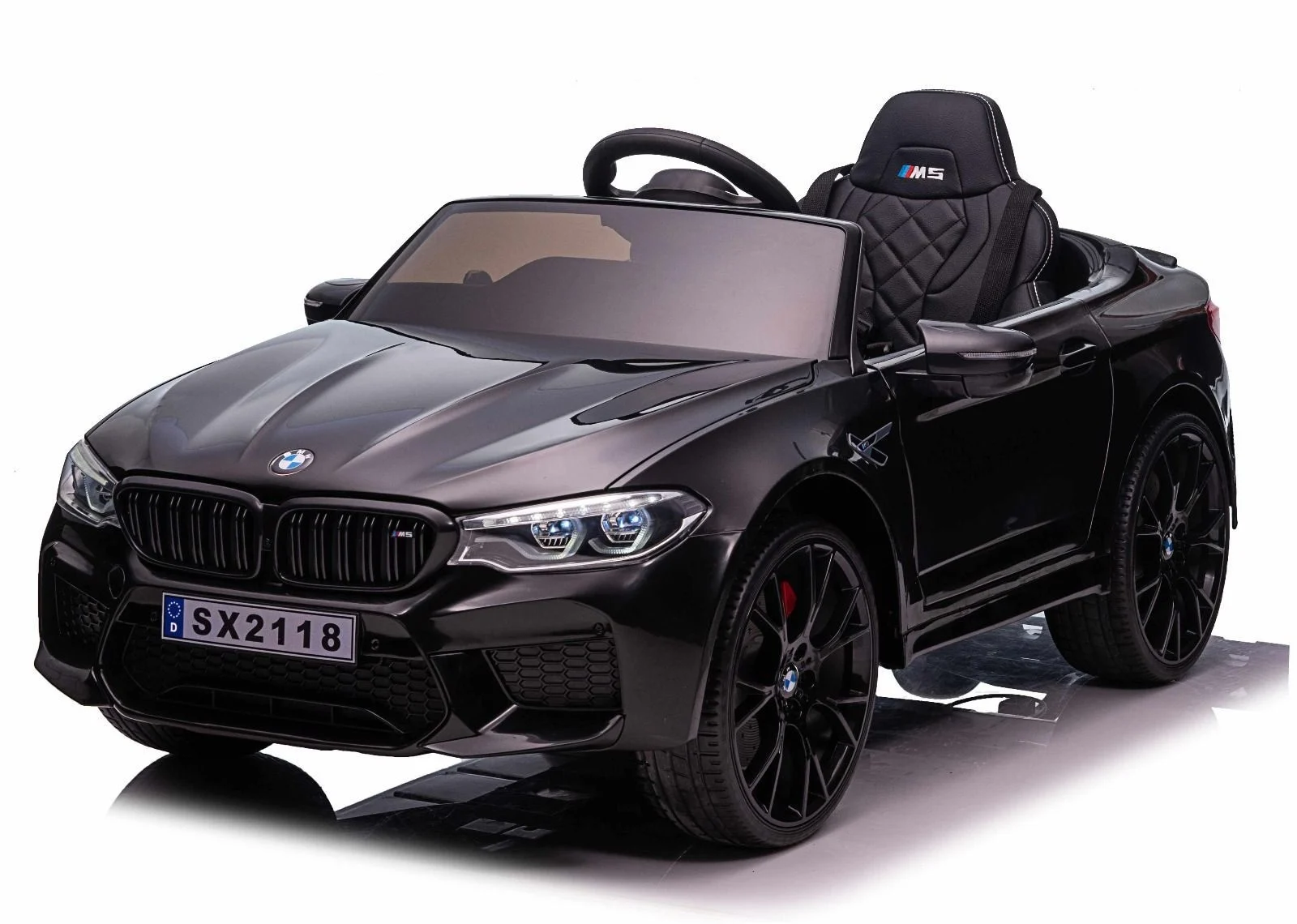 Electric Ride-On cars - Licensed electric ride-on car for children Bmw M5 Competition, 24V 14Ah, 500W, premium, drift function, black