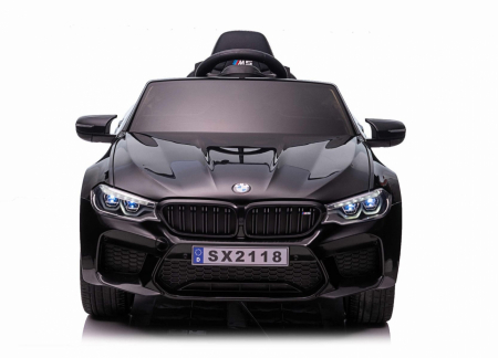 Masinuta electrica cu licenta Bmw M5 Competition, 24V 7Ah, 500W cu scaun tapitat, editie drift, negru [12]