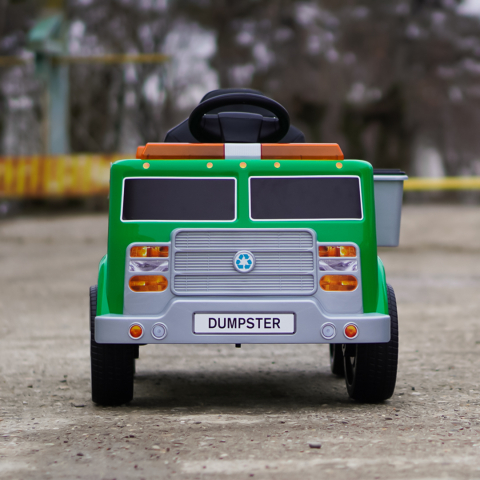 Electric Ride-On Dump Truck for Kids 2–5 Years, 70W, 12V, Premium, Green [2]