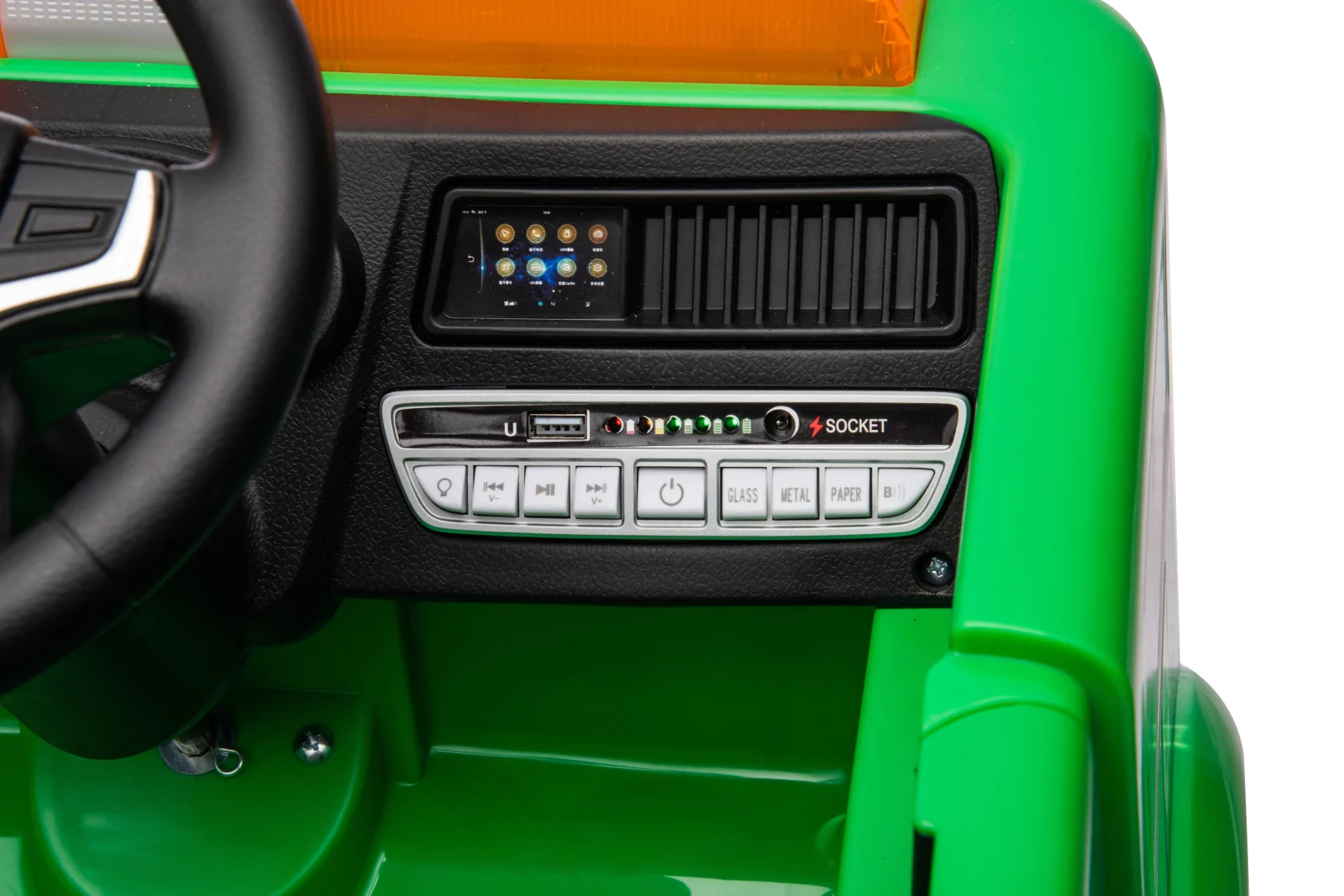 Electric Ride-On Dump Truck for Kids 2–5 Years, 70W, 12V, Premium, Green [21]