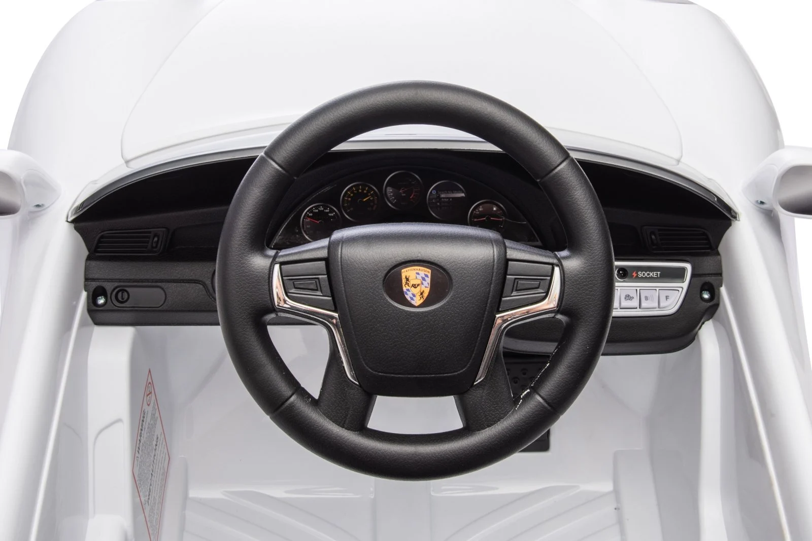 Masinuta electrica copii 2-5 ani, RUF CTR 3 70W 12V, premium, alba [6]