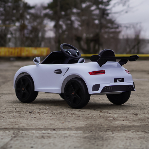 Electric Ride-On Car for Kids 2–5 Years – RUF CTR 3, 70W, 12V, Premium, white [4]