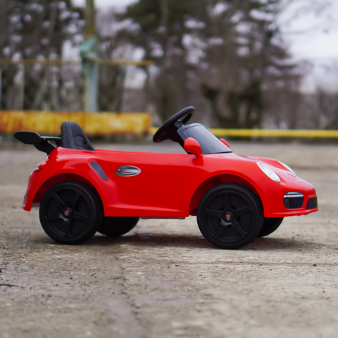 Electric Ride-On Car for Kids 2–5 Years – RUF CTR 3, 70W, 12V, Premium, Red [8]