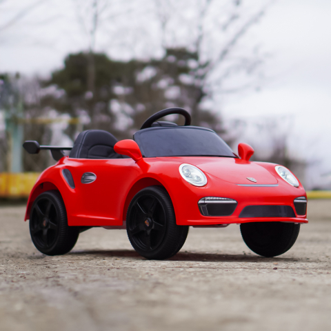 Electric Ride-On Car for Kids 2–5 Years – RUF CTR 3, 70W, 12V, Premium, Red [1]