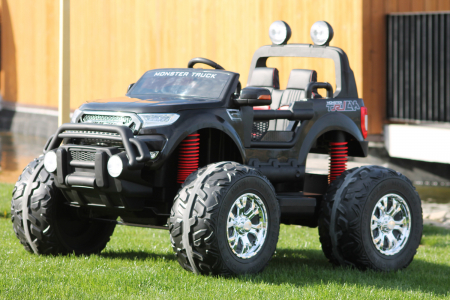 Masinuta electrica copii 3-7 ani MONSTER TRUCK 4x4 PREMIUM 180W #Negru [5]