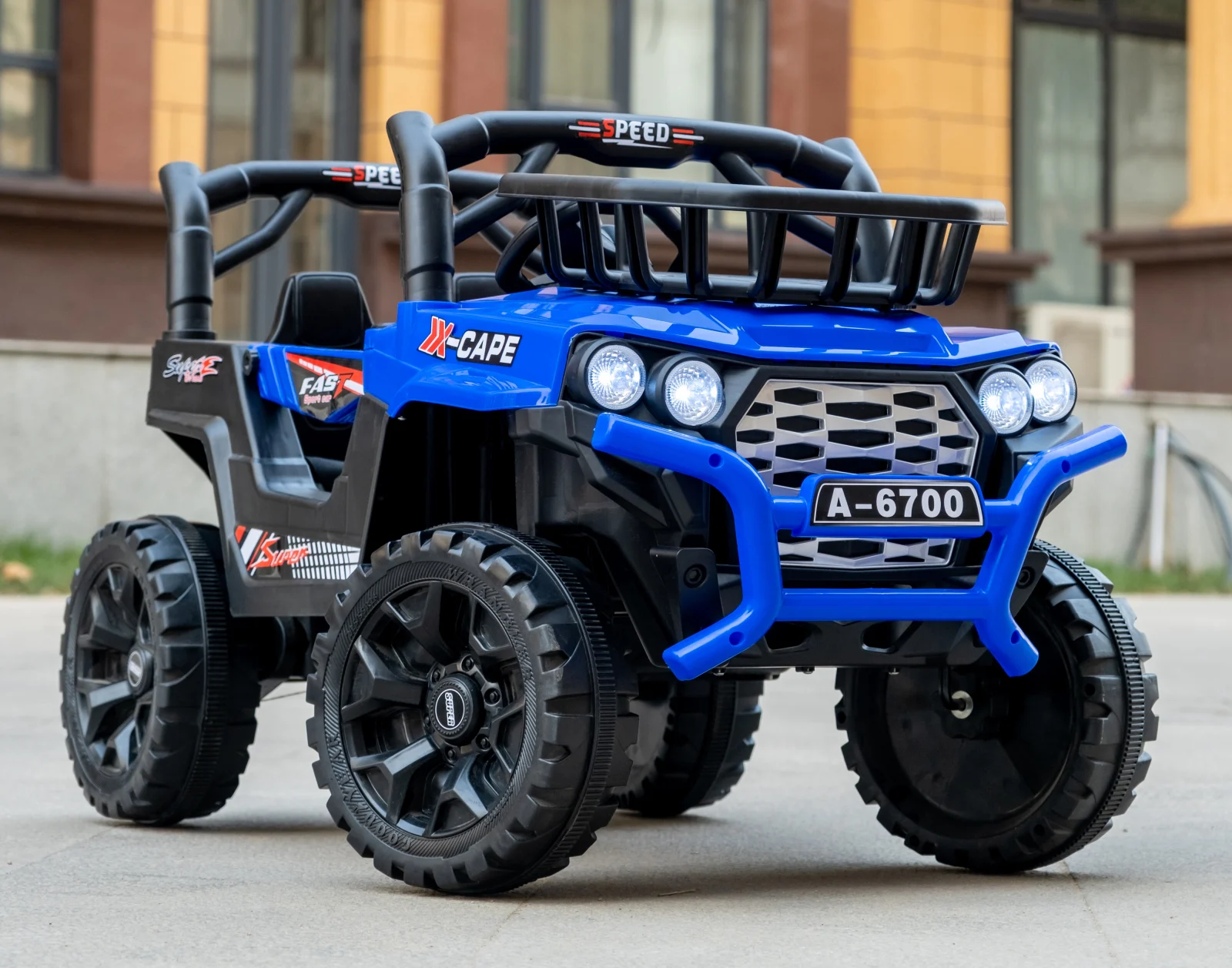 Ride-on car for children, 4x4, Cape-X, 100W, 12V, comfortable ecological leather seat, blue [16]