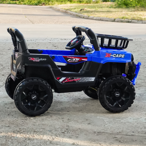 Ride-on car for children, 4x4, Cape-X, 100W, 12V, comfortable ecological leather seat, blue [4]