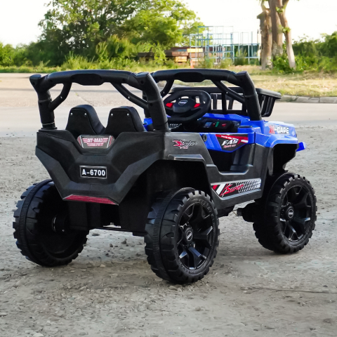 Ride-on car for children, 4x4, Cape-X, 100W, 12V, comfortable ecological leather seat, blue [6]