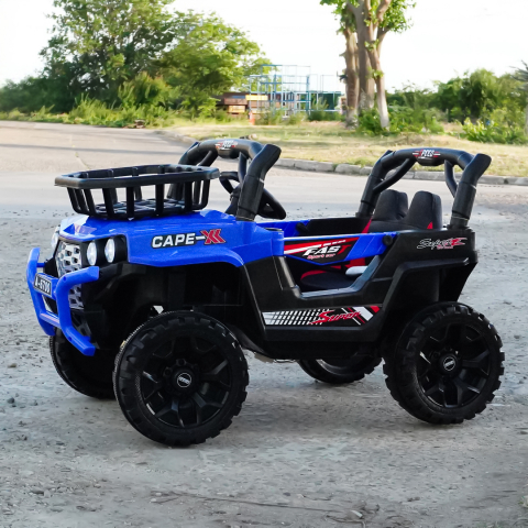 Ride-on car for children, 4x4, Cape-X, 100W, 12V, comfortable ecological leather seat, blue [2]