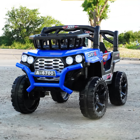 Ride-on car for children, 4x4, Cape-X, 100W, 12V, comfortable ecological leather seat, blue [1]