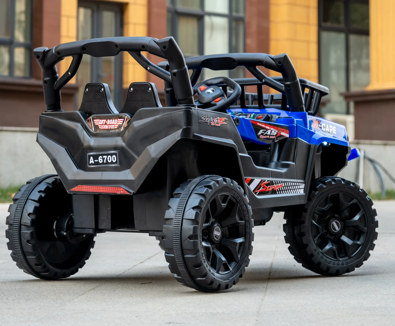 Ride-on car for children, 4x4, Cape-X, 100W, 12V, comfortable ecological leather seat, blue [17]