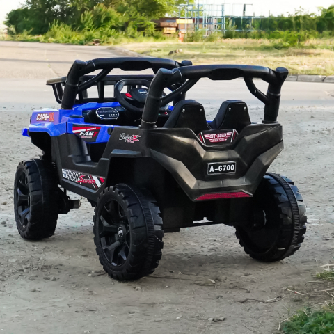 Ride-on car for children, 4x4, Cape-X, 100W, 12V, comfortable ecological leather seat, blue [7]