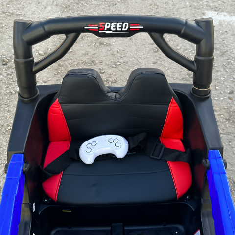 Ride-on car for children, 4x4, Cape-X, 100W, 12V, comfortable ecological leather seat, blue [10]