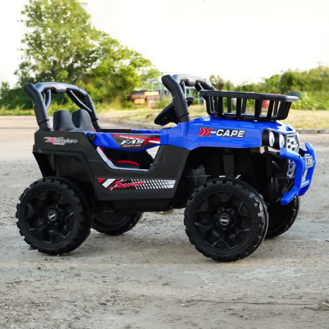 Ride-on car for children, 4x4, Cape-X, 100W, 12V, comfortable ecological leather seat, blue [3]