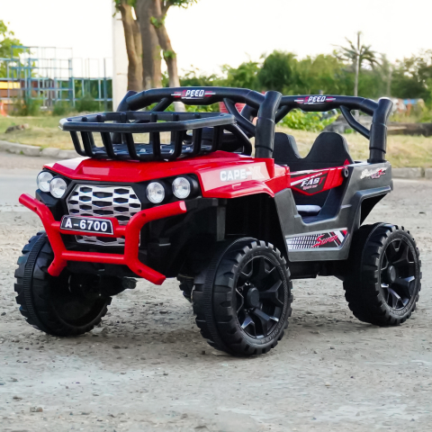 Ride-on car for children, 4x4, Cape-X, 100W, 12V, comfortable ecological leather seat, red [3]