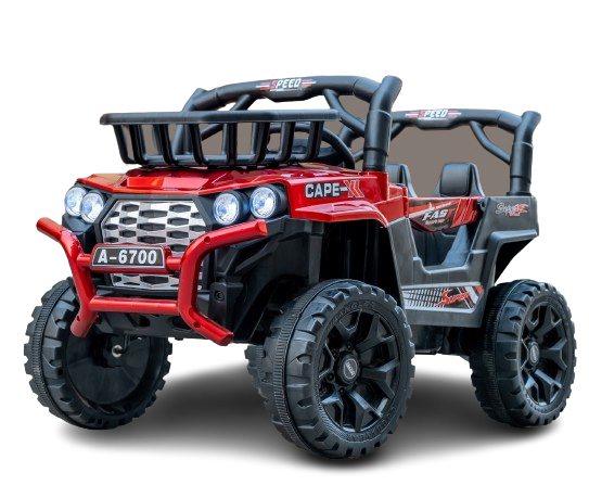 Masinute electrice - Masinuta electrica copii, 4x4, CAPE-X, 100W, 12V, scaun tapitat, rosie