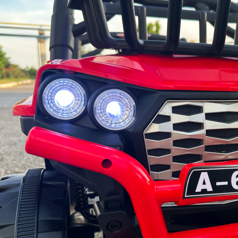 Ride-on car for children, 4x4, Cape-X, 100W, 12V, comfortable ecological leather seat, red [14]