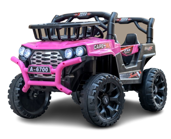 Electric Ride-On cars - Ride-on car for children, 4x4, Cape-X, 100W, 12V, comfortable ecological leather seat, pink