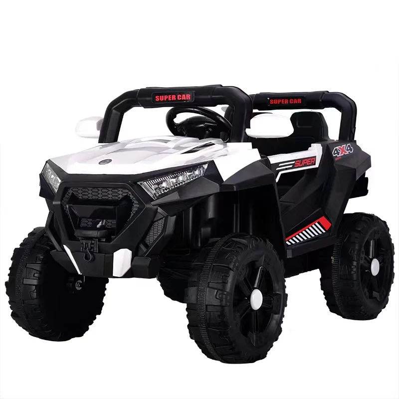 Electric Ride-On cars - Ride-on electric car, SuperCar 4x4, 100W, 12V, leather seat, music player, white